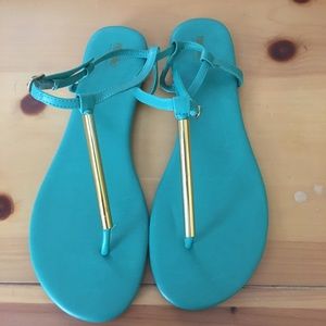 Teal and Gold Mossimo Sandals